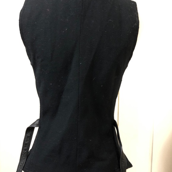 Vintage leather chain zipper rams head vest size 4 - Picture 4 of 8